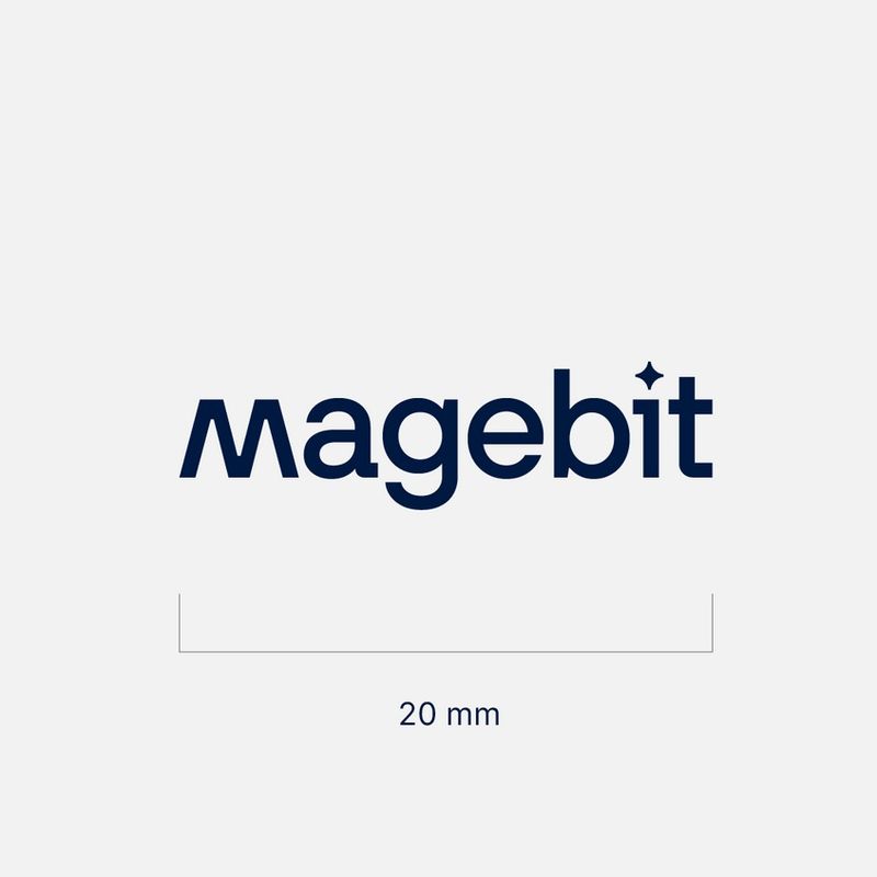Minimum size example for a Magebit logo version