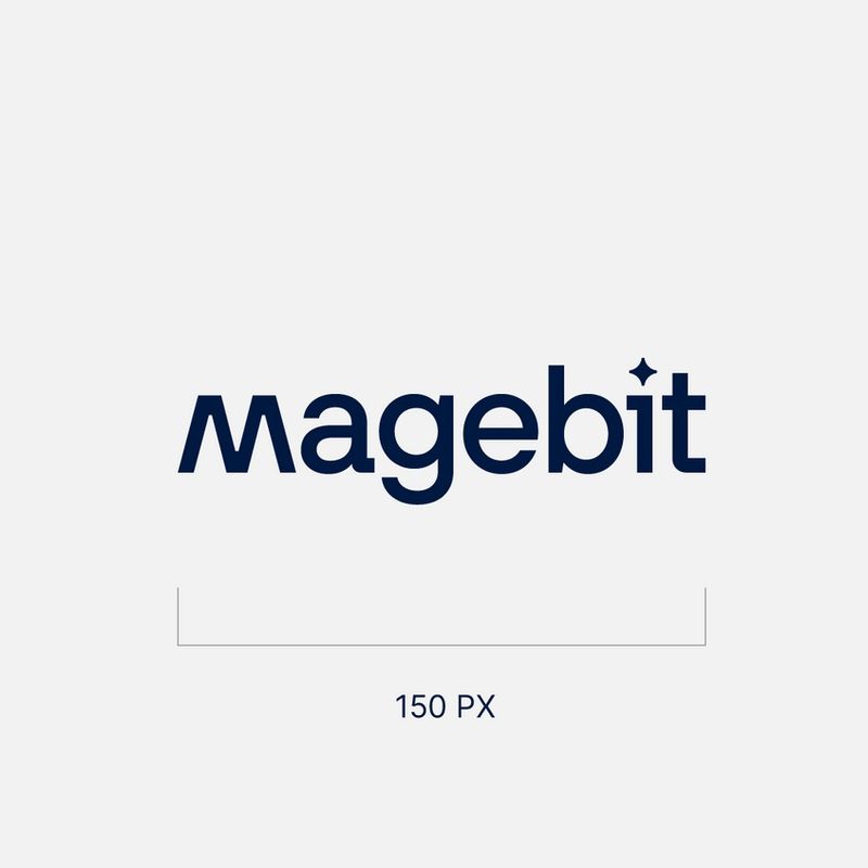 Minimum size example for a Magebit logo version