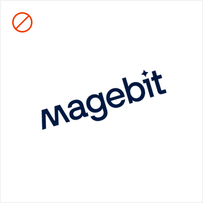 Don't alter the angle of the logo