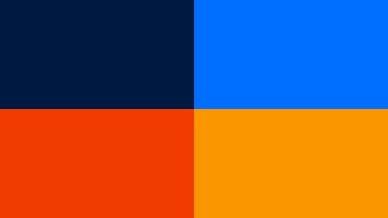 Brand color blocks