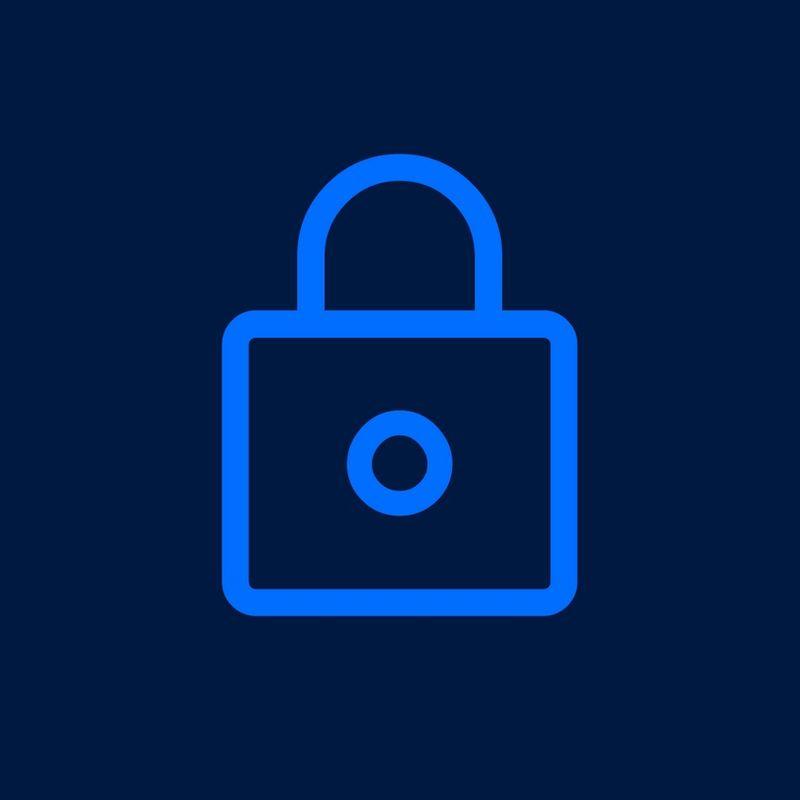 Outlined padlock icon