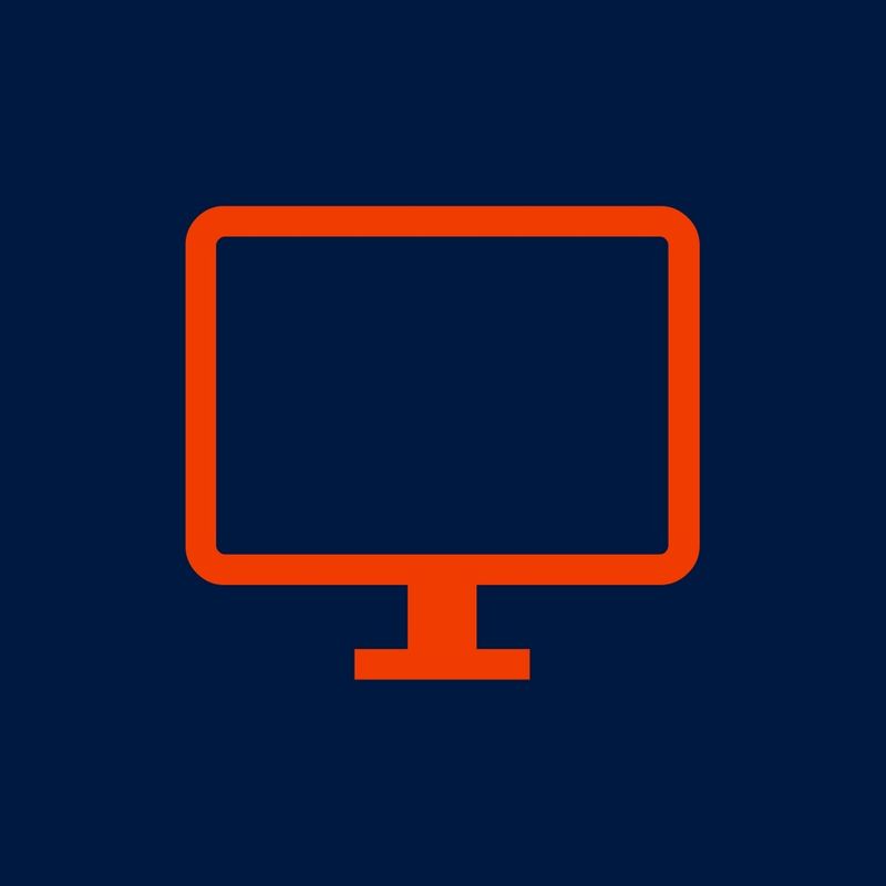 Monitor icon with uneven outlines