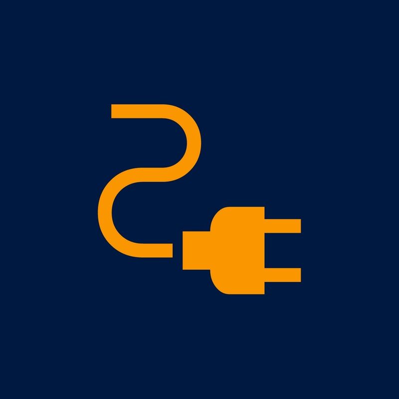 Plug icon with sharp corners