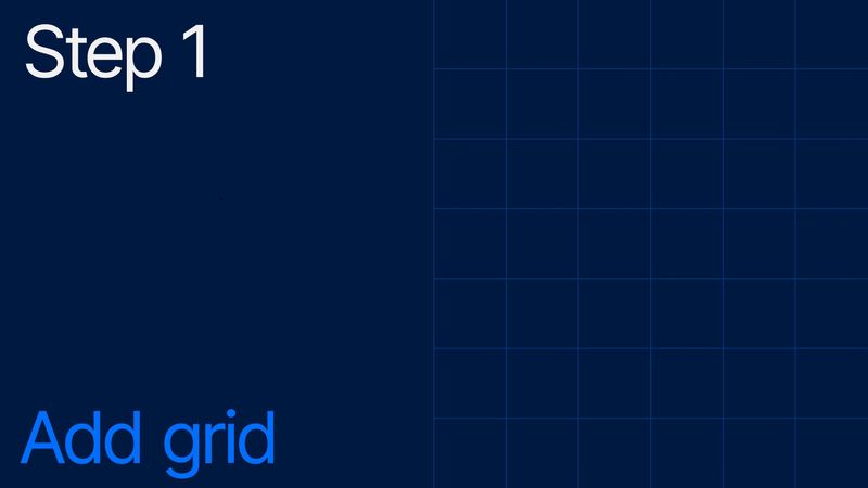 Empty grid on a canvas