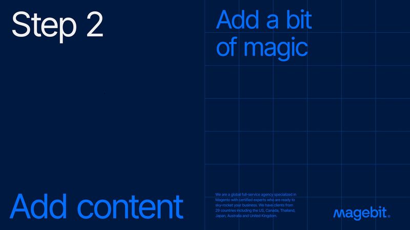Content placed on a grid