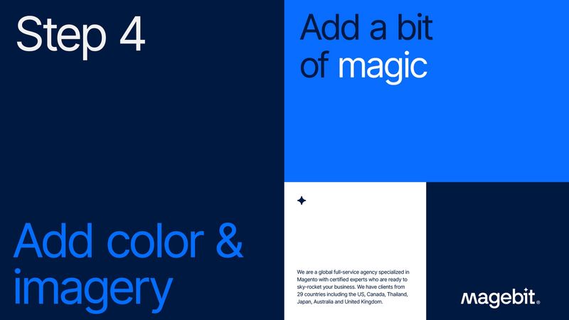 Color and imagery added to a layout