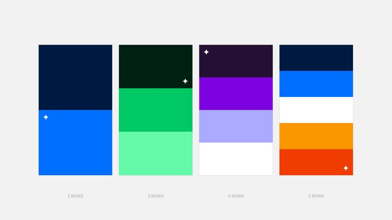 Vertical canvas rows and columns