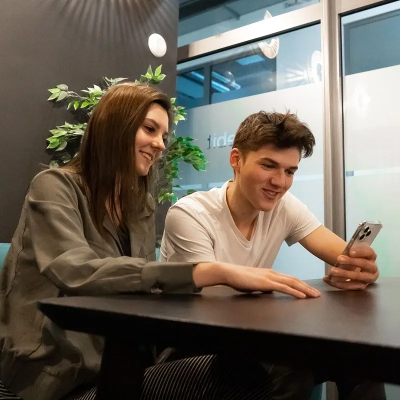 People interacting photograph